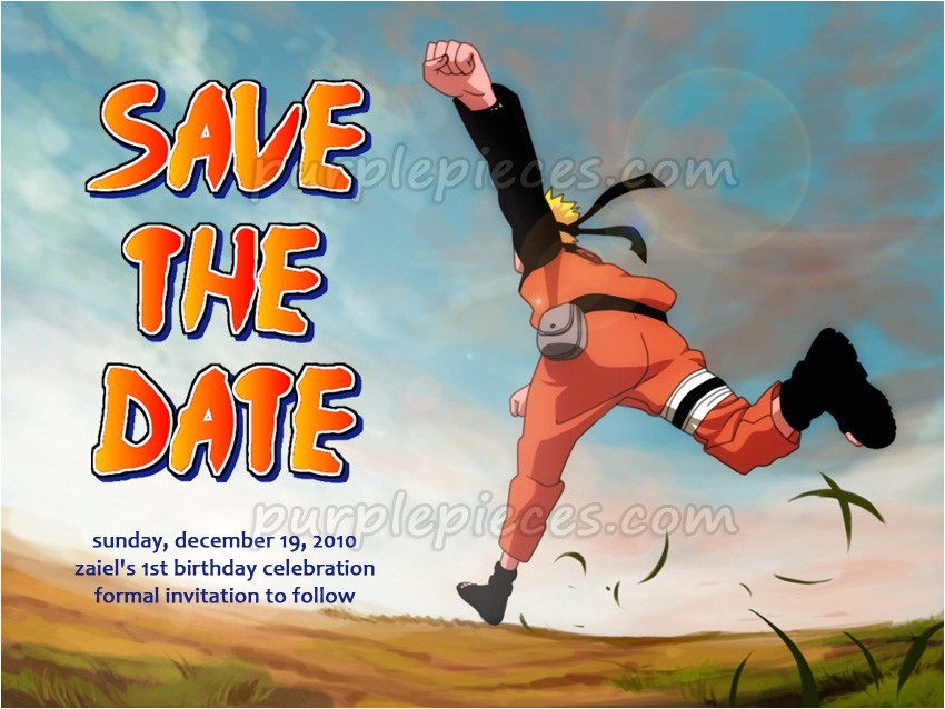 Naruto Birthday Invitation Naruto Birthday Cards