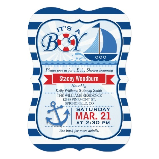 Nautical Baby Shower Invitation Wording Free Nautical Baby Shower Party Invitations Templates