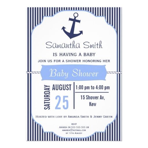 Nautical Baby Shower Invitations for Boys Boys Nautical Baby Shower Invitation