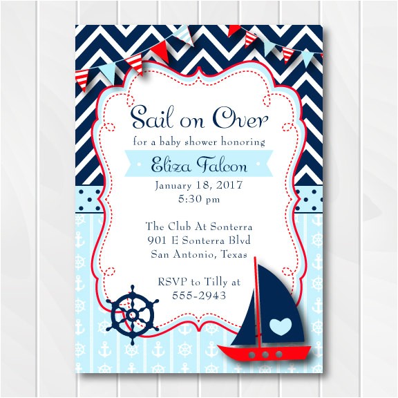 Nautical Baby Shower Invitations for Boys Nautical Baby Shower Invitation for Boys Ahoy It S A Boy