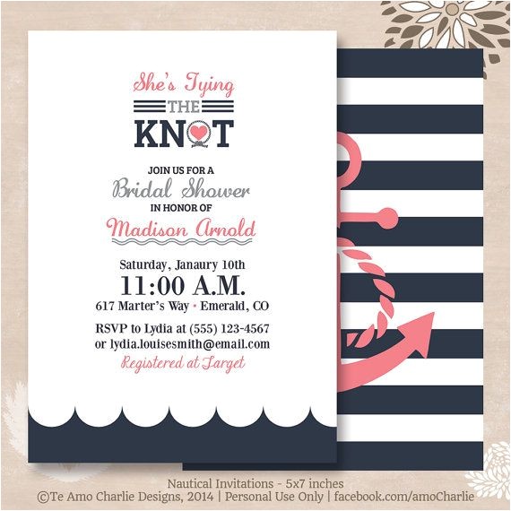Nautical Bridal Shower Invitation Template Best 25 Nautical Invitations Ideas On Pinterest
