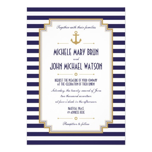 Nautical Bridal Shower Invitation Template Stylish Nautical Wedding Invitation Personalized Invite