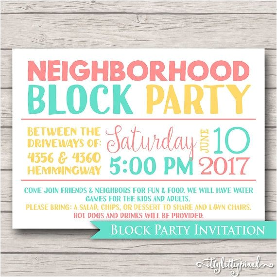 Neighborhood Holiday Party Invitation Wording Best 25 Block Party Invites Ideas On Pinterest