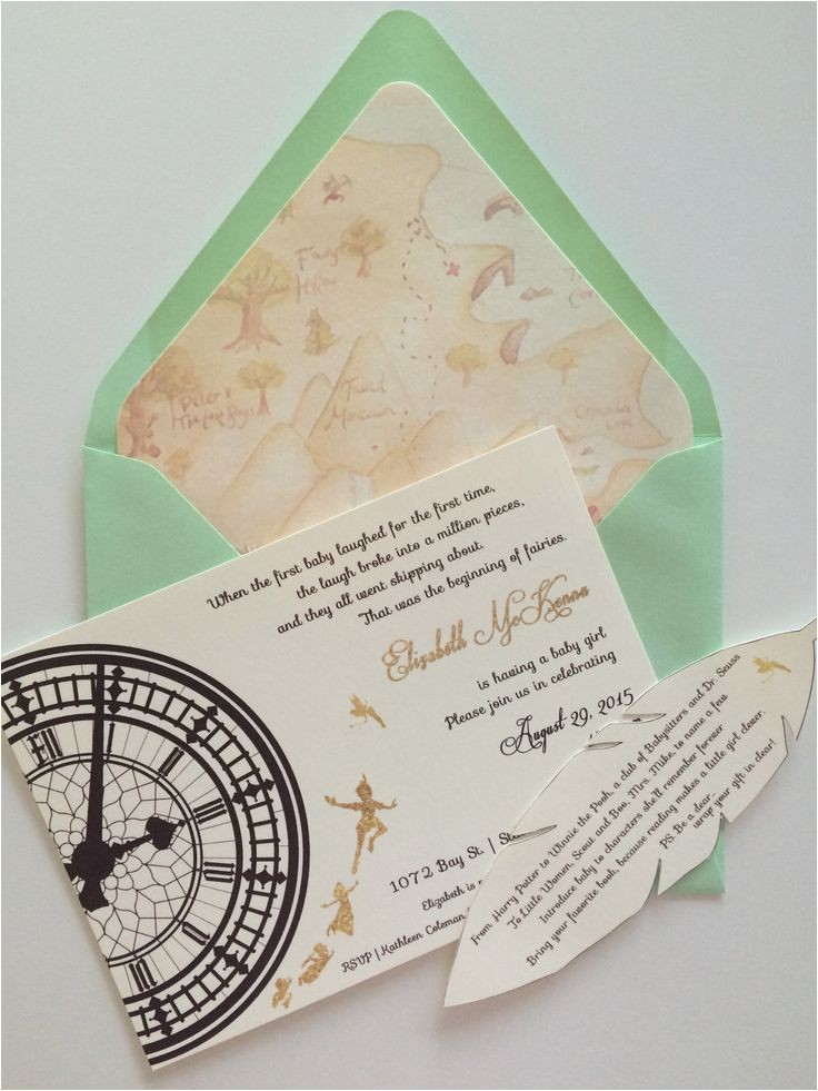 Neverland Baby Shower Invitations 25 Best Ideas About Peter Pan Party On Pinterest