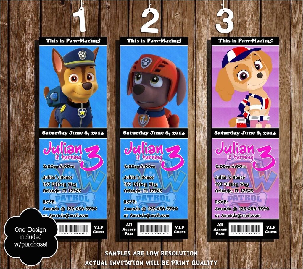 Nick Jr Paw Patrol Birthday Invitations Novel Concept Designs Paw Patrol Nick Jr Birthday