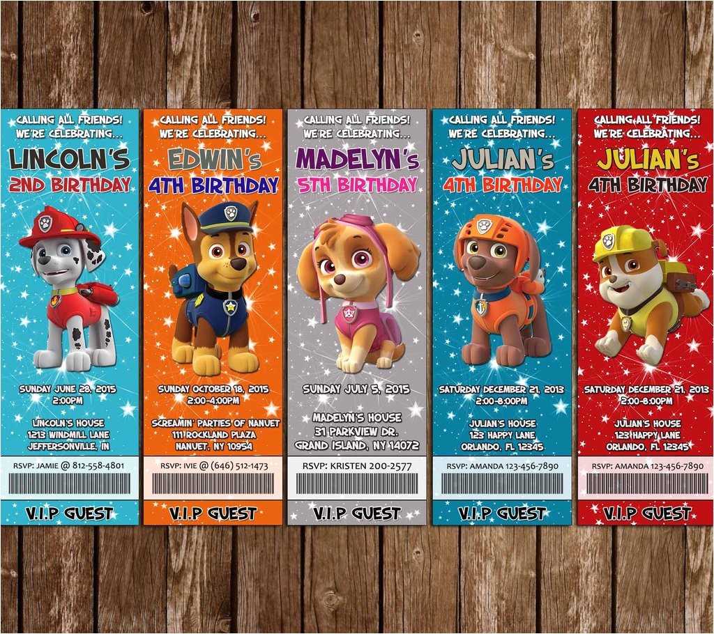 Nick Jr Paw Patrol Birthday Invitations Novel Concept Designs Paw Patrol Nick Jr Birthday