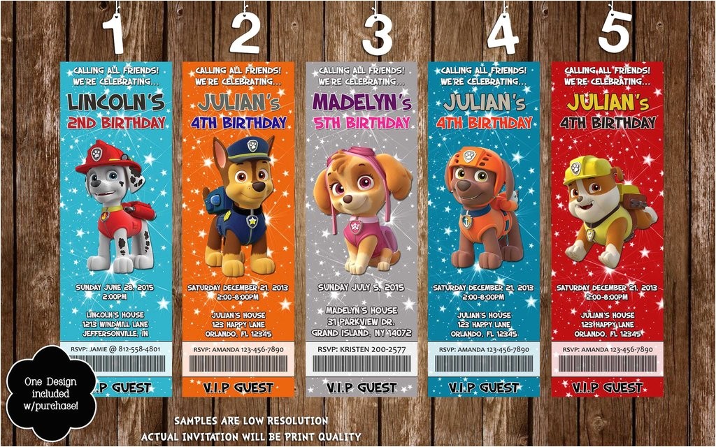 Nick Jr Paw Patrol Birthday Invitations Novel Concept Designs Paw Patrol Nick Jr Birthday