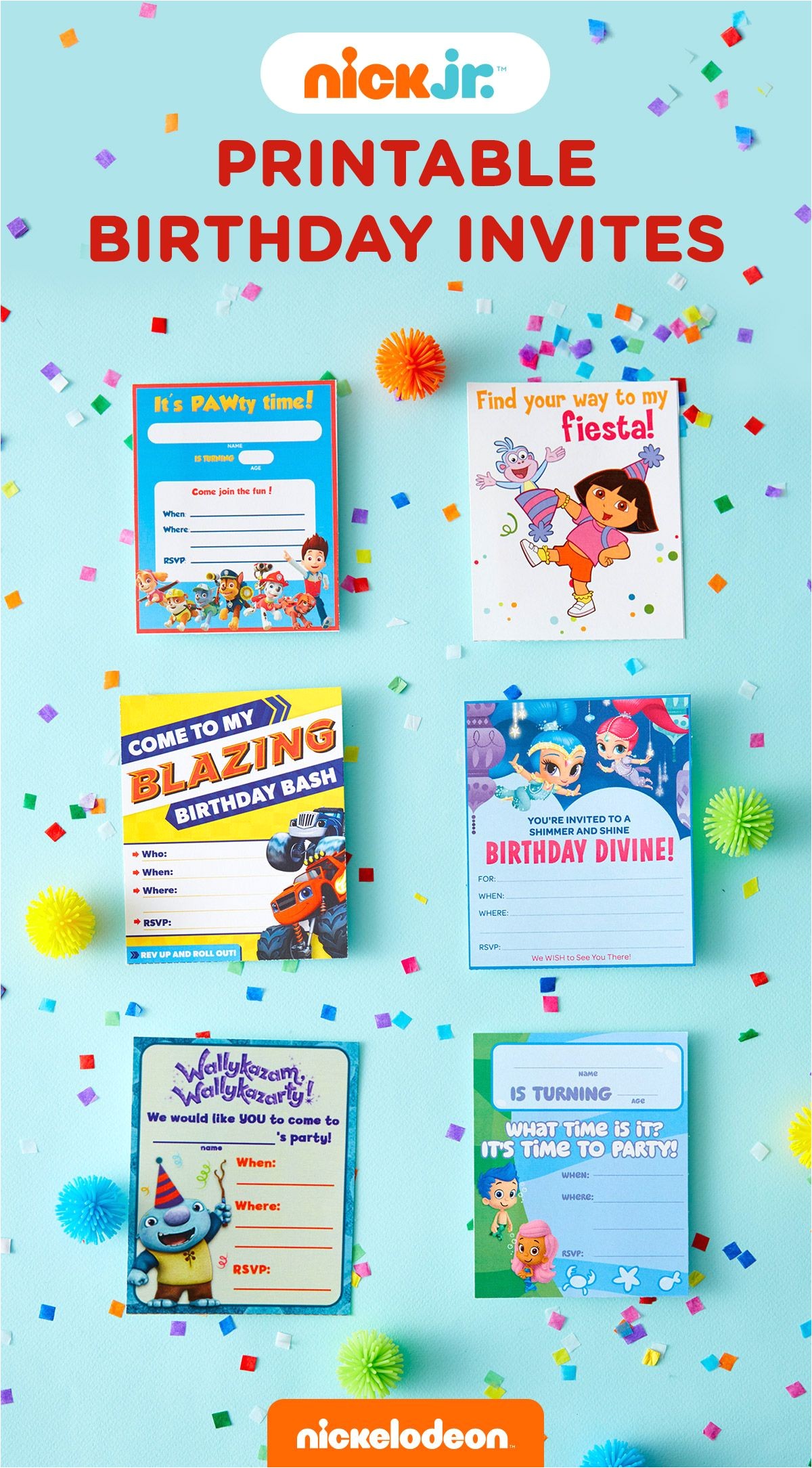 Nick Jr Printable Birthday Invitations Nick Jr Printable Birthday Party Invitations Nick Jr