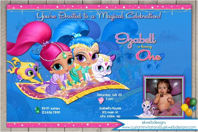 Nick Jr Printable Birthday Invitations Shimmer and Shine Birthday Invitation Nick Jr Photo Nick Jr Printable Birthday Invitations Shimmer and Shine Birthday Invitation Nick Jr Photo