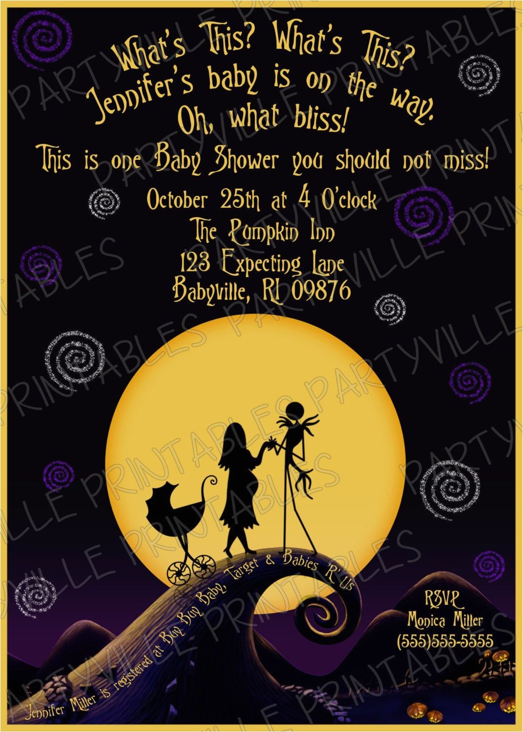 Nightmare before Christmas Baby Shower Invitations Templates Free Nightmare before Christmas Chalk Wall Google Search