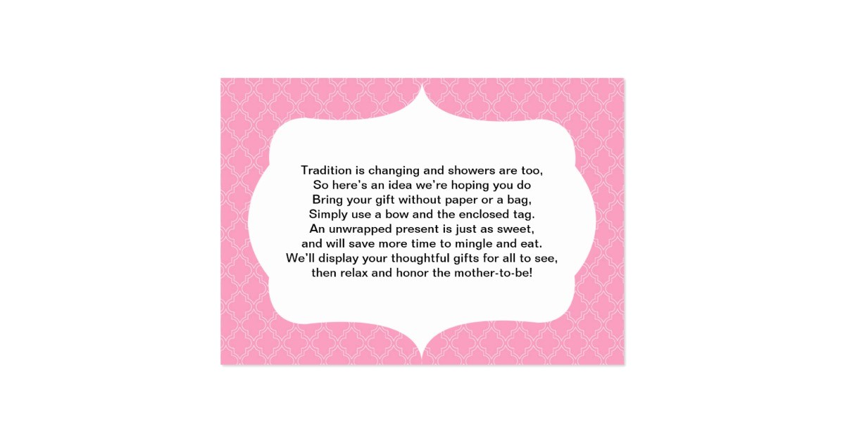 No Wrap Bridal Shower Invitation Wording Display Bridal Shower Poem