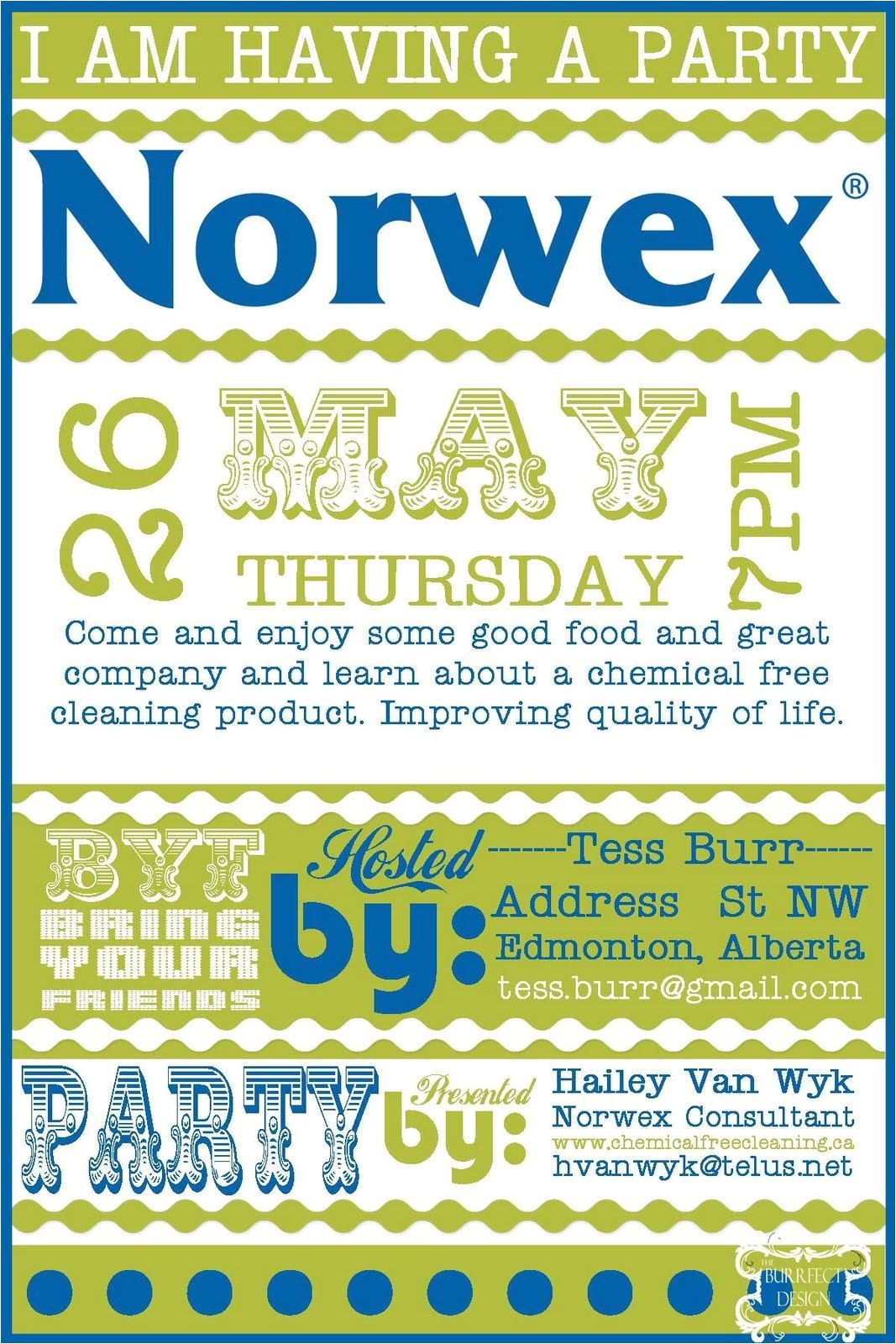 Norwex Launch Party Invitations Burrfect Design norwex Party Invite