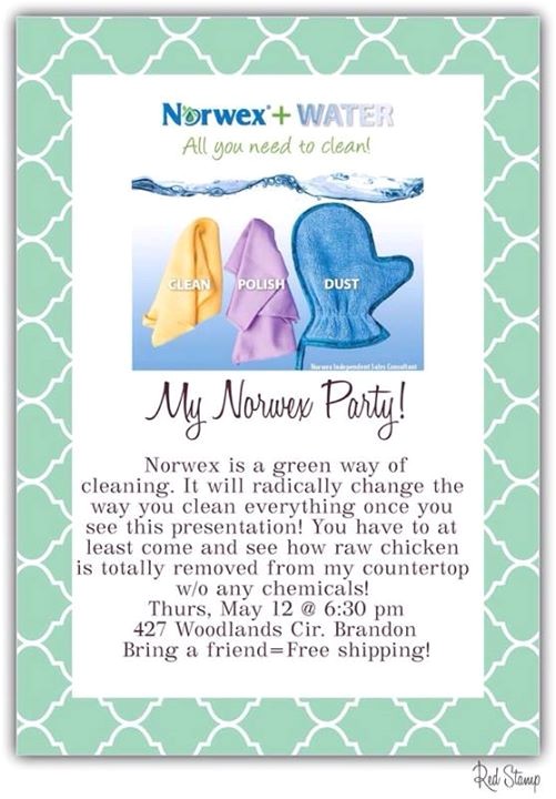 Norwex Launch Party Invitations norwex Party Invitation – Gangcraft
