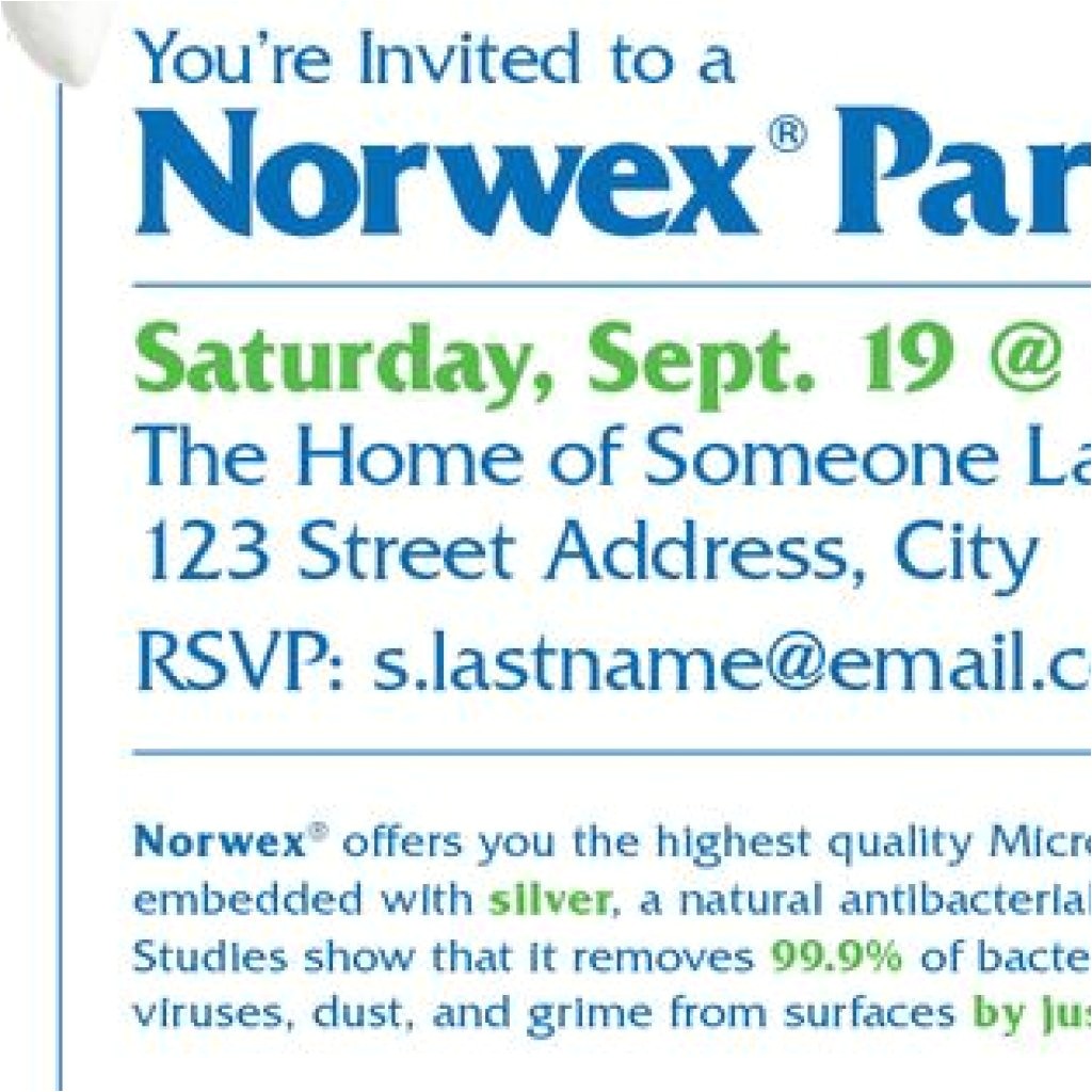 Norwex Launch Party Invitations norwex Party Invitation Invitation Librarry
