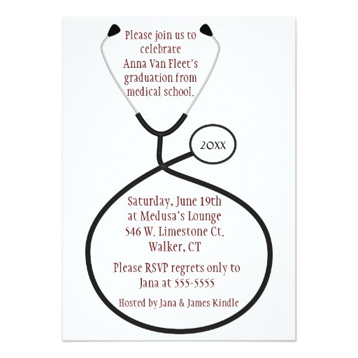 Nursing Graduation Party Invitations Templates Medical or Nursing Graduation Party Invitation