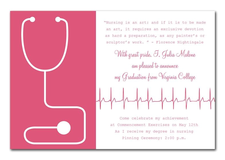 Nursing Graduation Party Invitations Templates Medical Success by Invitation Consultants