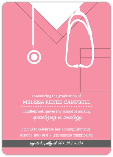 Nursing Graduation Party Invitations Templates Nurse Graduation Invitations