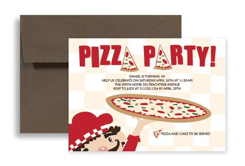 Office Pizza Party Invitation Template Pizza Party Video Game Birthday Invitation Design 7×5 In