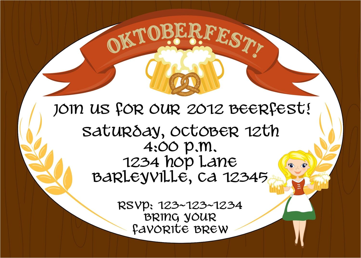 Oktoberfest Party Invitation Templates Creative Oktoberfest Beerfest Invitation Template Design
