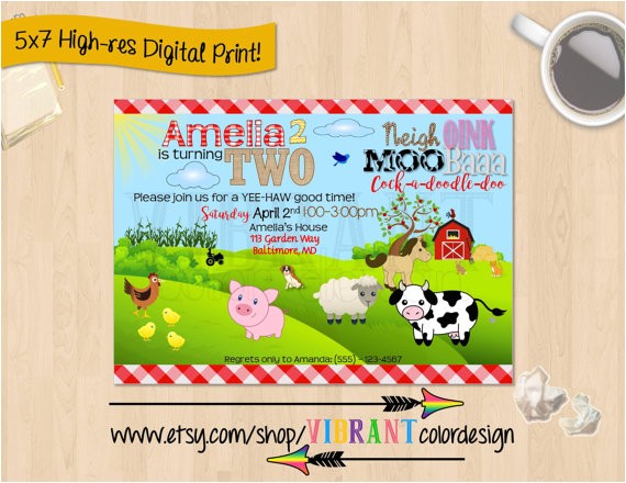 Old Macdonald Had A Farm Birthday Invitations Old Macdonald Had A Farm Birthday Invitations Lijicinu