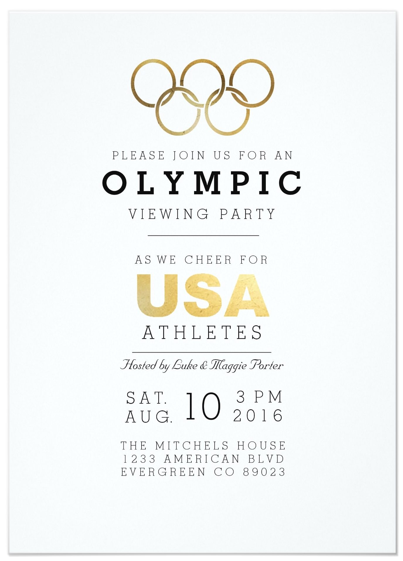 Olympic Birthday Party Invitations Olympic theme Party Planning Ideas Supplies