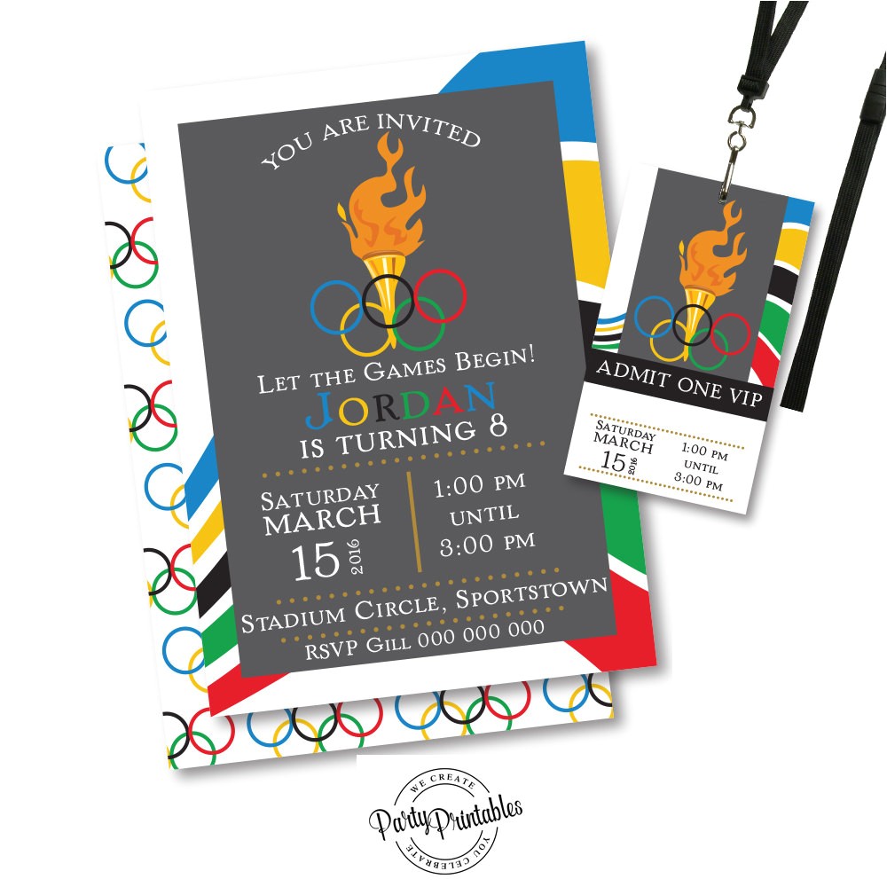 Olympics Party Invitation Olympic Party Invitation Olympic Party Invitation Printable
