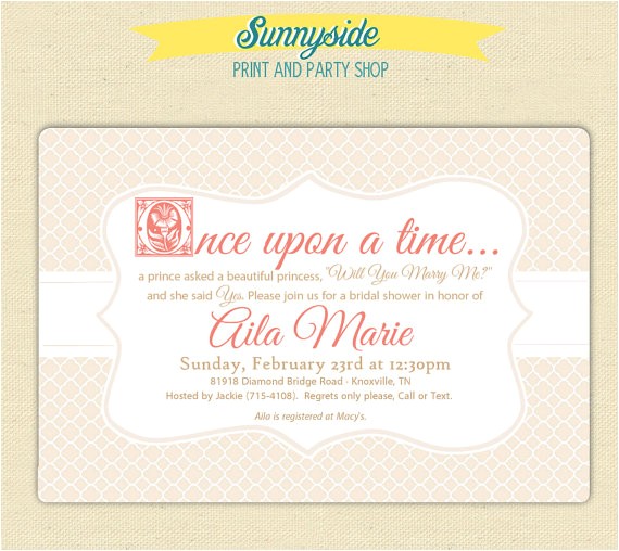 Once Upon A Time Bridal Shower Invitations Ce Upon A Time Bridal Shower Storybook Invites