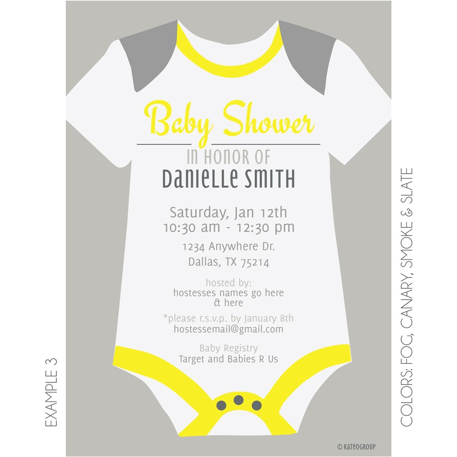 Onesies Baby Shower Invitations Esie Baby Shower Invitation