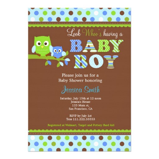 Owl Baby Shower Invitations for Boy Owl Baby Shower Invitation Boy 5" X 7" Invitation Card