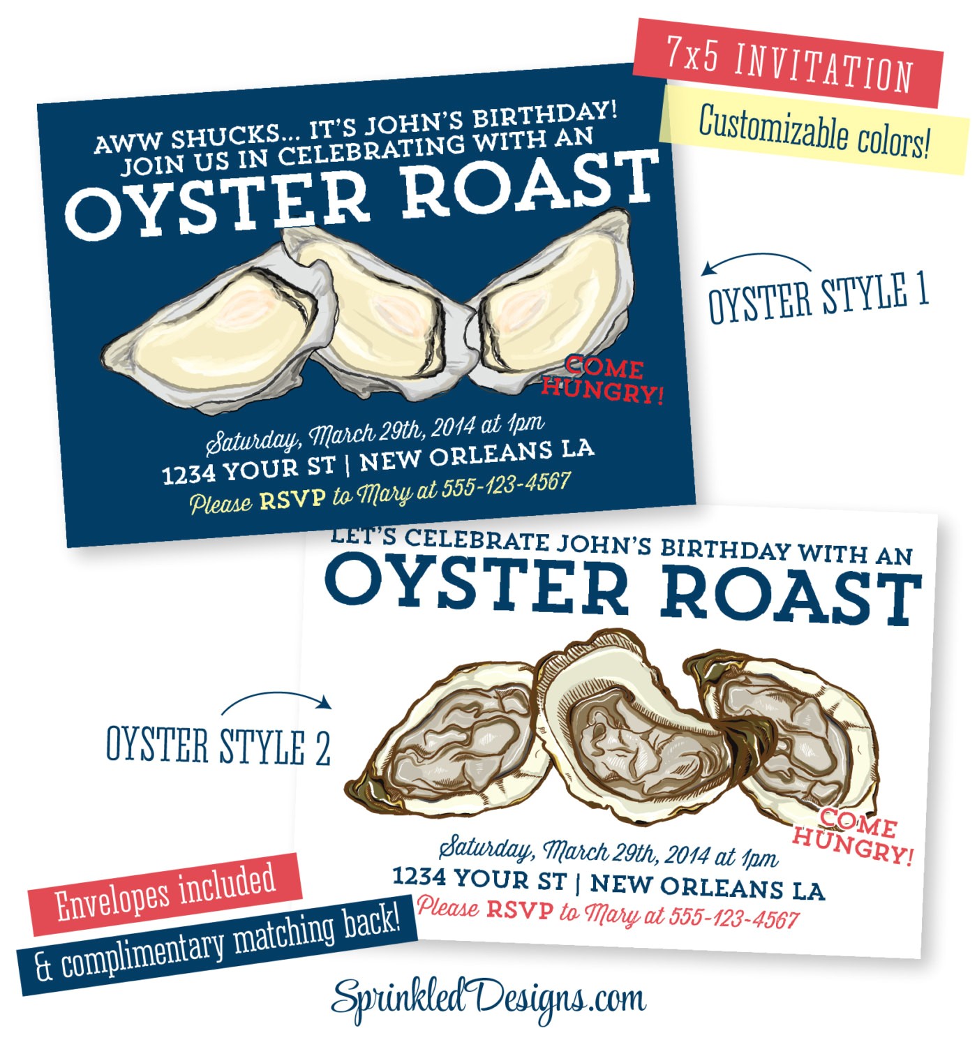 Oyster Roast Birthday Invitations Oyster Roast Dinner Party Invitation Seafood Party Custom