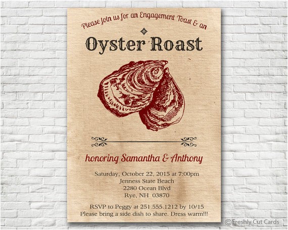 Oyster Roast Birthday Invitations Oyster Roast Invitation Printable or Printed W Free