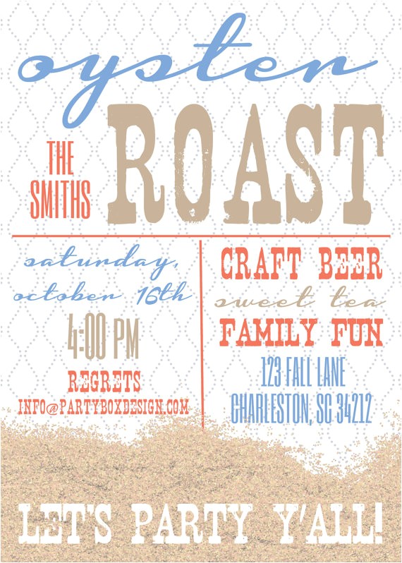 Oyster Roast Birthday Invitations Oyster Roast Party Invitations 20 Printed 5×7 by