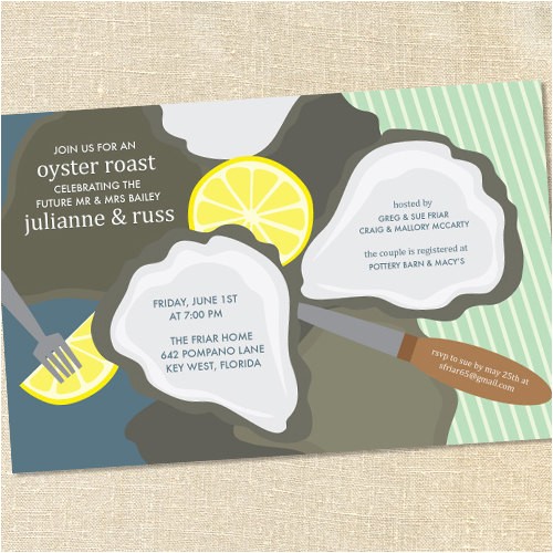 Oyster Roast Birthday Invitations Sweet Wishes Digital Oyster Roast Beach Party by
