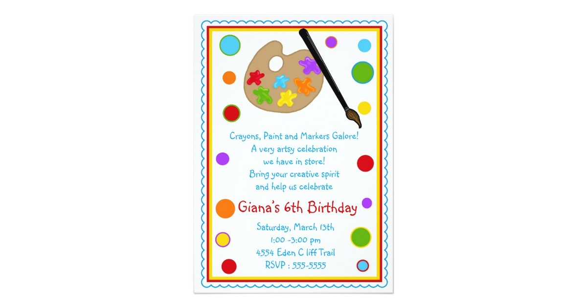 Painting with A Twist Birthday Party Invitations Painting Birthday Party Invitations