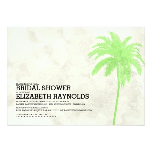 Palm Tree Bridal Shower Invitations Modern Palm Trees Beach Bridal Shower Invitations Zazzle