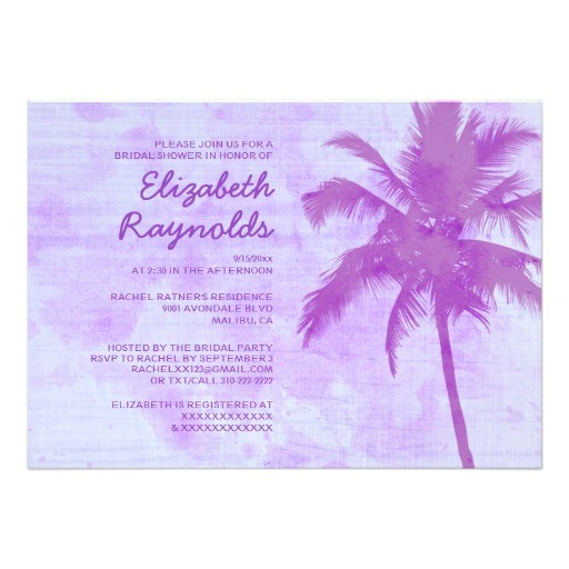 Palm Tree Bridal Shower Invitations Rustic Palm Trees Beach Bridal Shower Invitations Zazzle