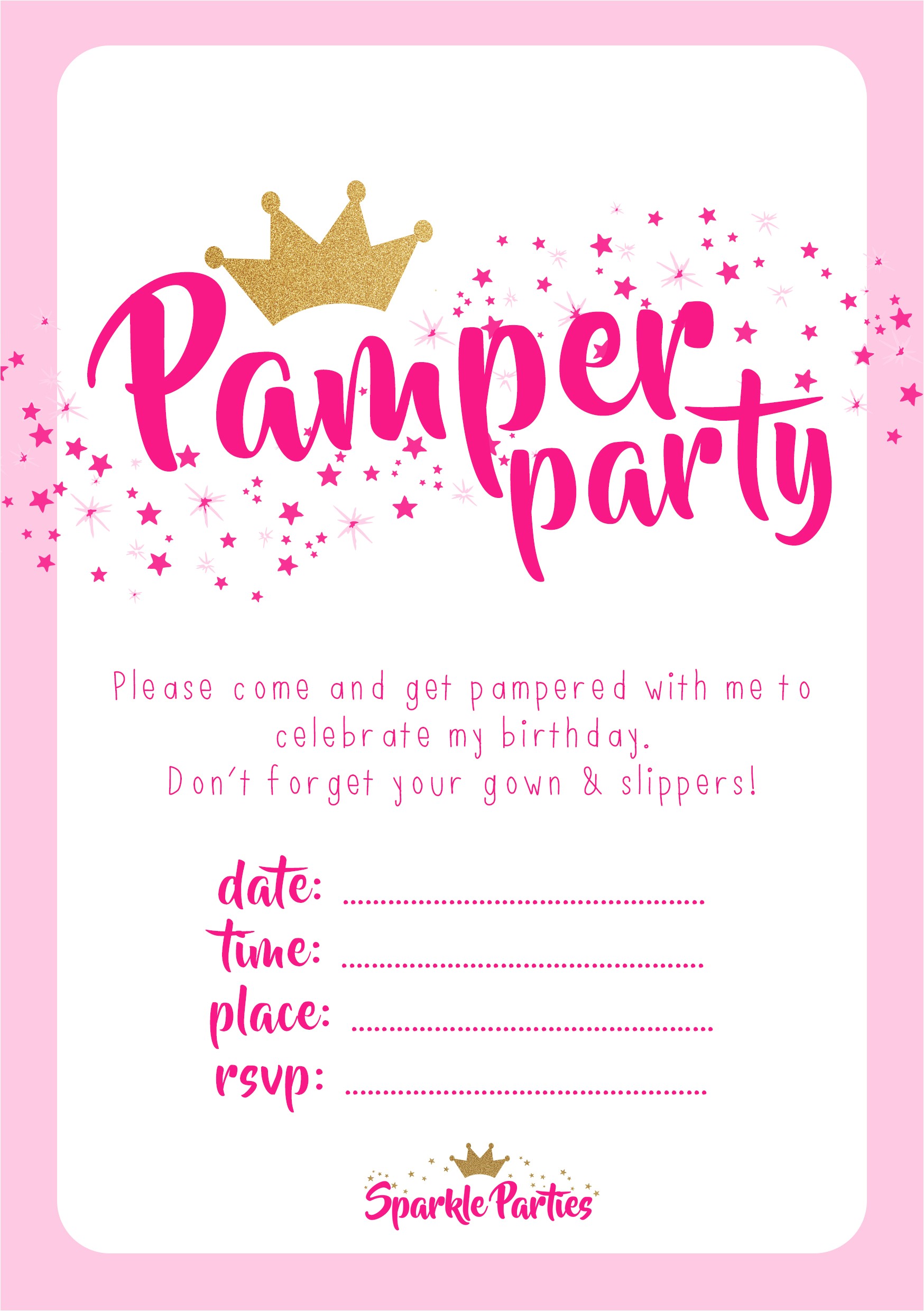 Pamper Party Invite Template Invitation Templates