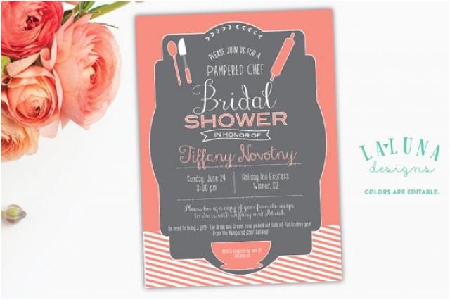 Pampered Chef Bridal Shower Invitations Kitchen Bridal Shower Invitation Pampered Chef Bridal