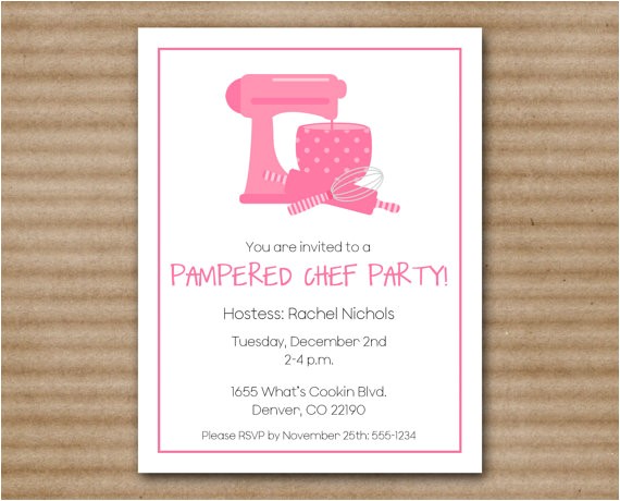 Pampered Chef Party Invitation Pampered Chef Party Invitation Cooking by