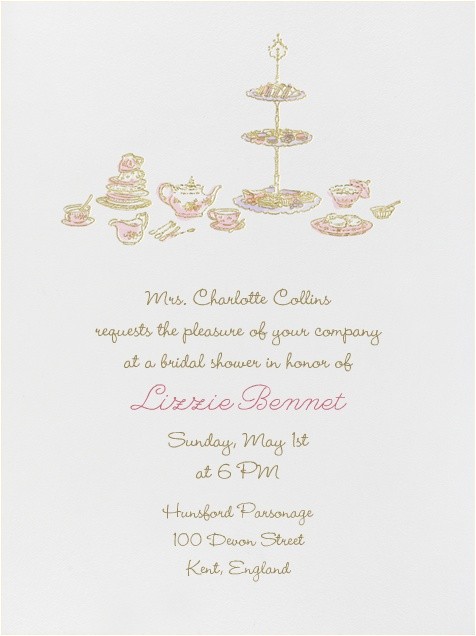 Paperless Bridal Shower Invitations "high Tea Pink" Invitation Paperless Post