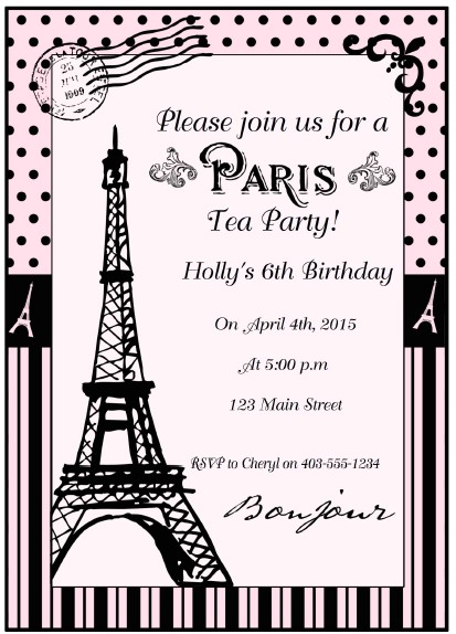 Paris Tea Party Invitation Paris Tea Party and Printables Moms Munchkins