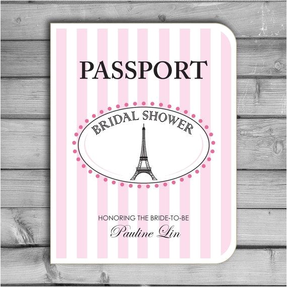 Parisian themed Bridal Shower Invitations Customized Bridal Shower Invitations Paris Parisian