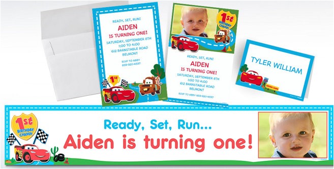 Party City 1st Birthday Invitations Custom Cars 1st Birthday Invitations Thank You Notes