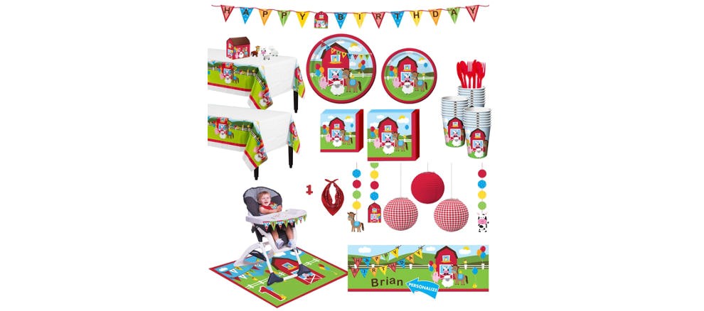 Party City 1st Birthday Invitations Farmhouse Fun 1st Birthday Party Supplies Birthday