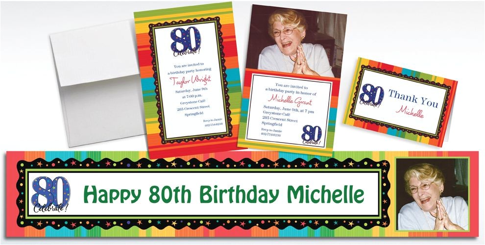 Party City 80th Birthday Invitations Custom A Year to Celebrate 80th Invitations Party City