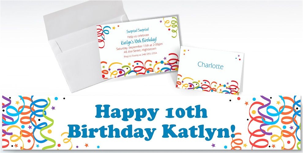 Party City Custom Birthday Invitations Custom Colorful Birthday Invitations Thank You Notes