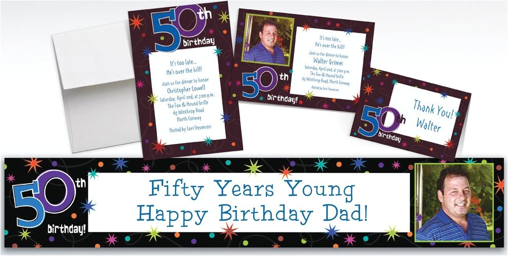 Party City Custom Birthday Invitations Custom the Party Continues 50th Birthday Invitations
