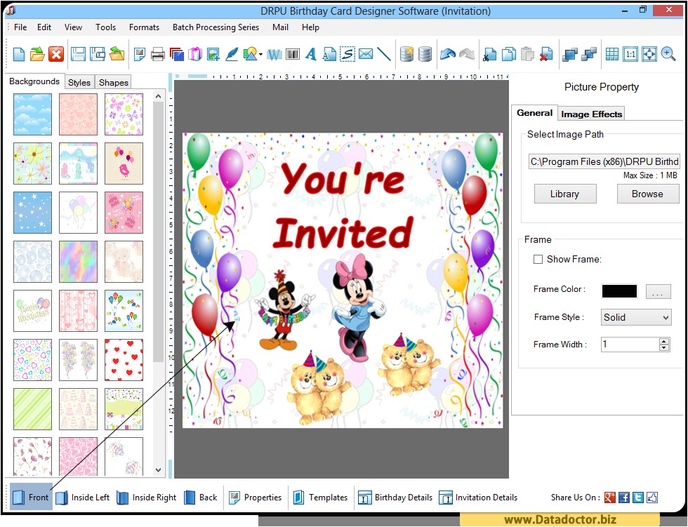 Party Invitation Design software Birthday Card Maker software