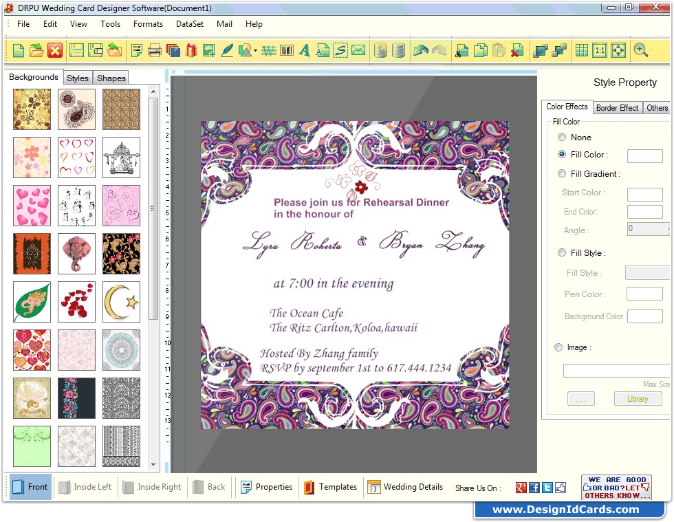 Party Invitation Design software software for Invitation Design Wedding Card Maker Designs