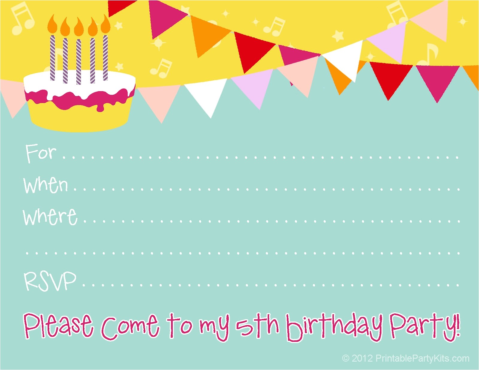 Party Invitation Template Free Free Birthday Party Invitations for Girl – Bagvania Free